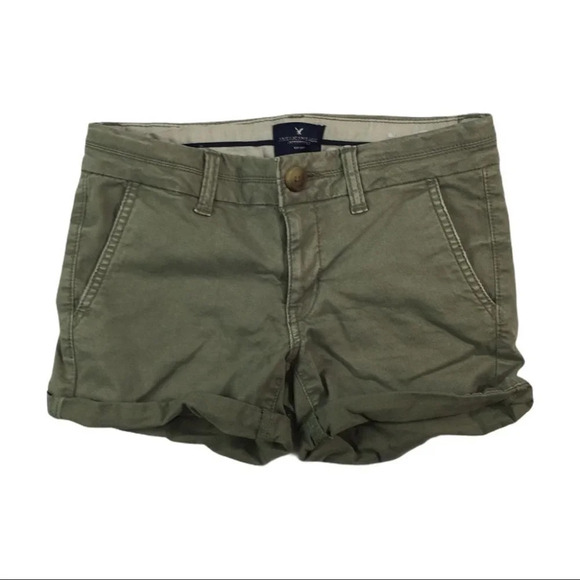 BT128 American Eagle AE Stretch Midi Shorts 00 - Picture 1 of 5